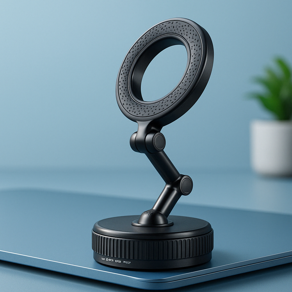 360° Rotierender Smartphone-Halter mit LED-Lichtring – Premium Design & Vielseitig