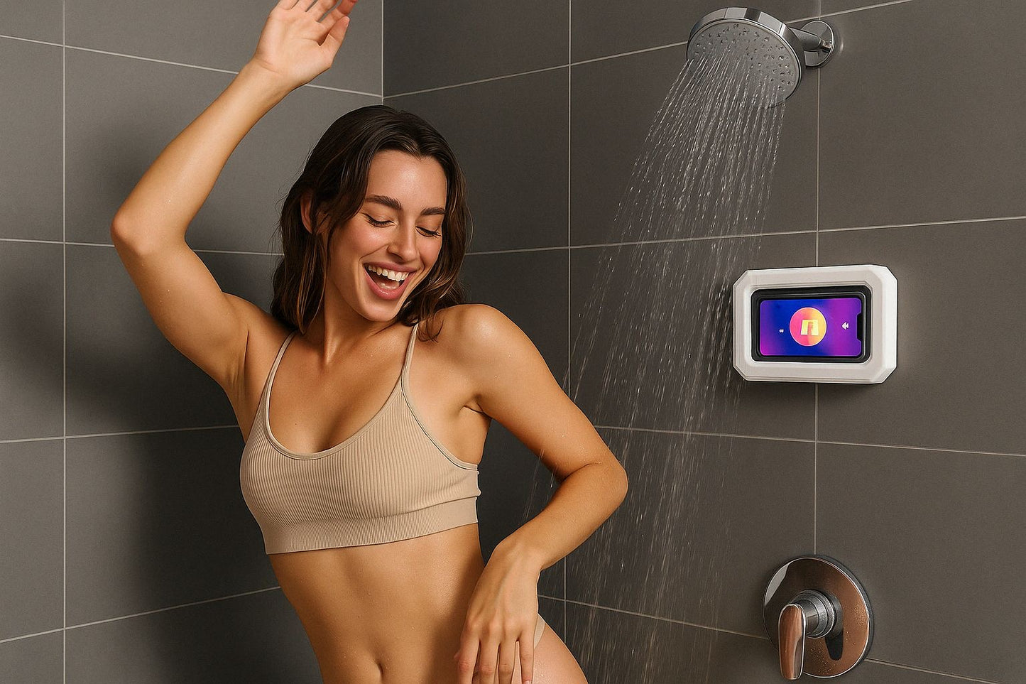 Wandmontiertes wasserdichtes Smartphone-Gehäuse